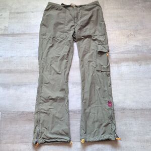 Vtg Abercrombie & Fitch Fatigue Green Cargo Pants Womens Size 10